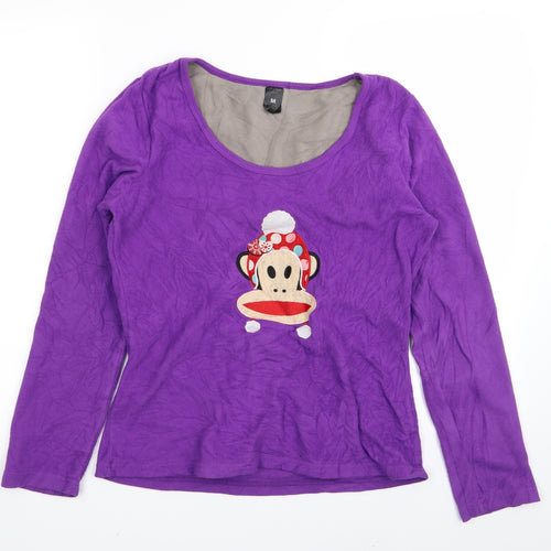 Preworn Womens Purple Solid  Top Pyjama Top Size M