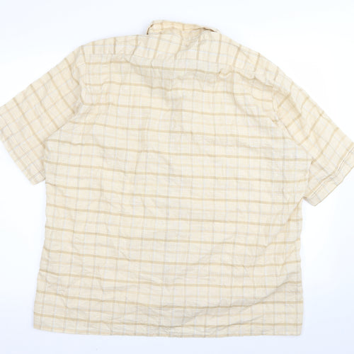 Leisure Mens Beige Check   Button-Up Size XL