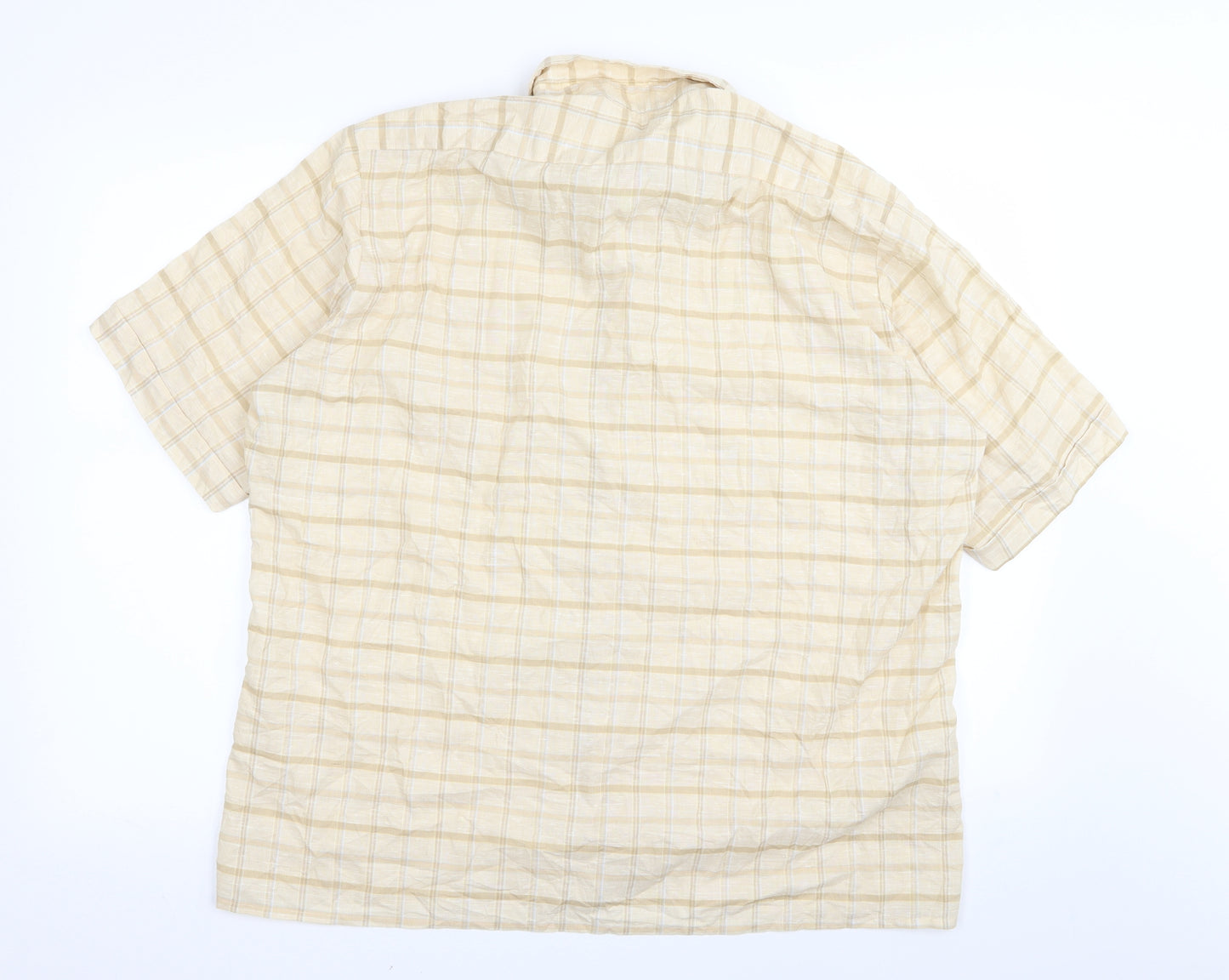 Leisure Mens Beige Check   Button-Up Size XL