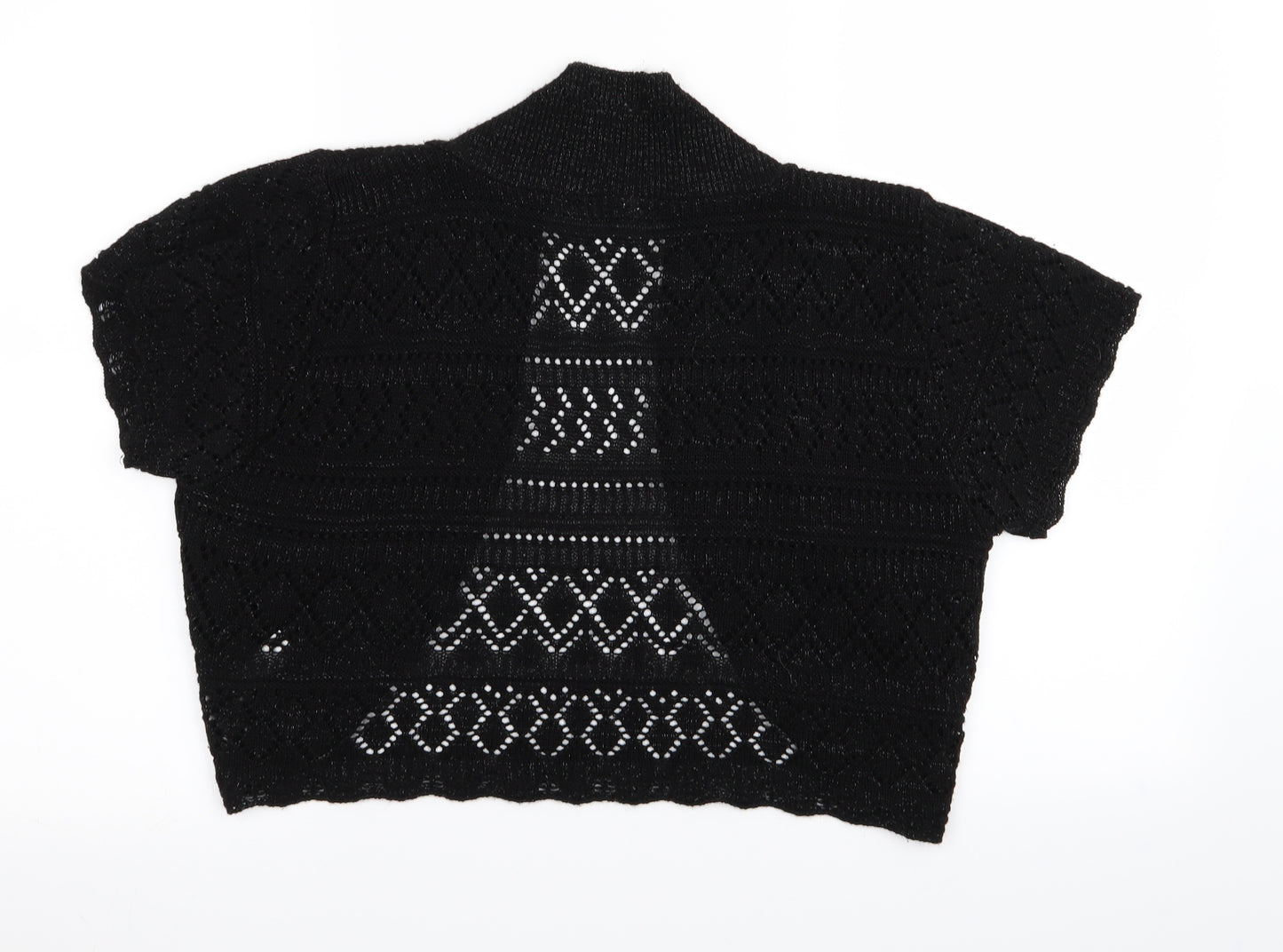 Ethel Austin Womens Black Geometric  Cardigan Jumper Size L