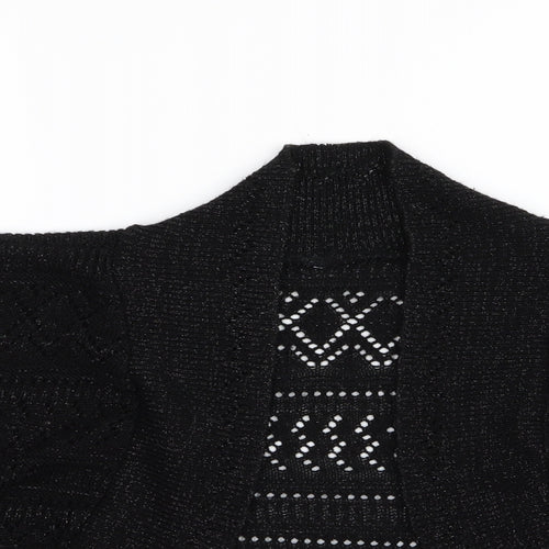 Ethel Austin Womens Black Geometric  Cardigan Jumper Size L