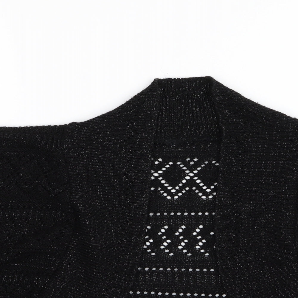 Ethel Austin Womens Black Geometric  Cardigan Jumper Size L