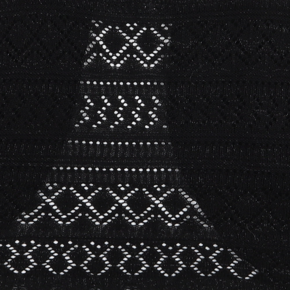 Ethel Austin Womens Black Geometric  Cardigan Jumper Size L
