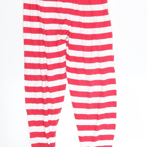Preworn Girls Multicoloured Striped  Cami Pyjama Pants Size 10-11 Years  - christmas trousers