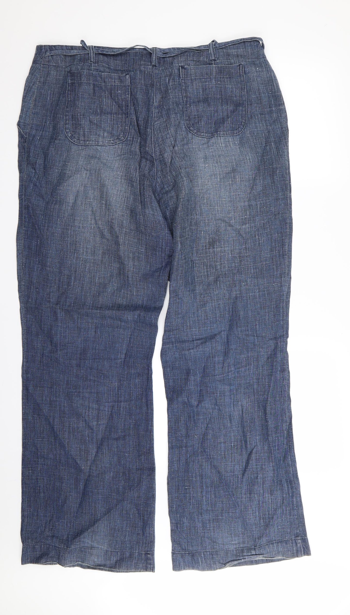 Monsoon Womens Blue   Trousers  Size 16 L30 in