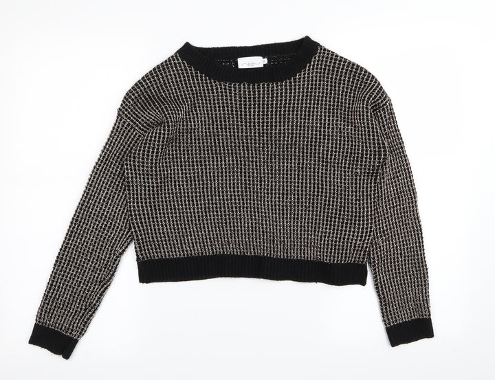 New Look Womens Black Pullover Jumper Size 10