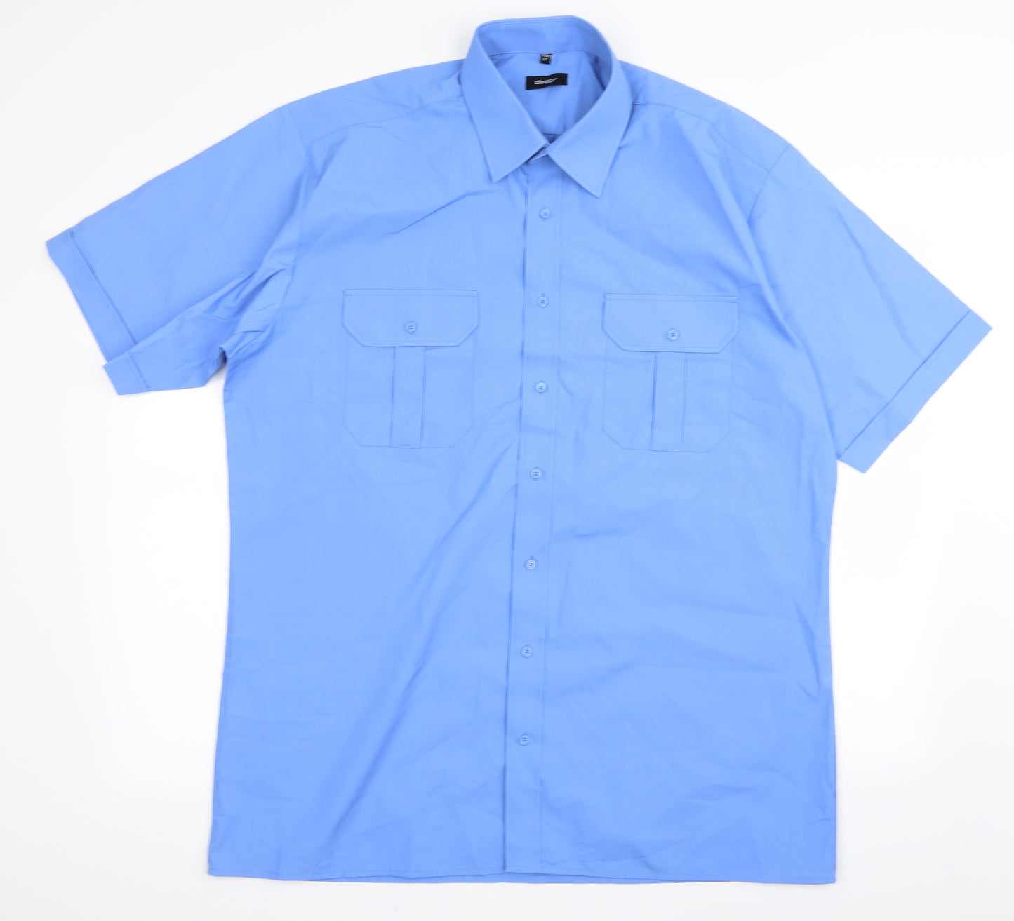 disley Mens Blue    Dress Shirt Size 17