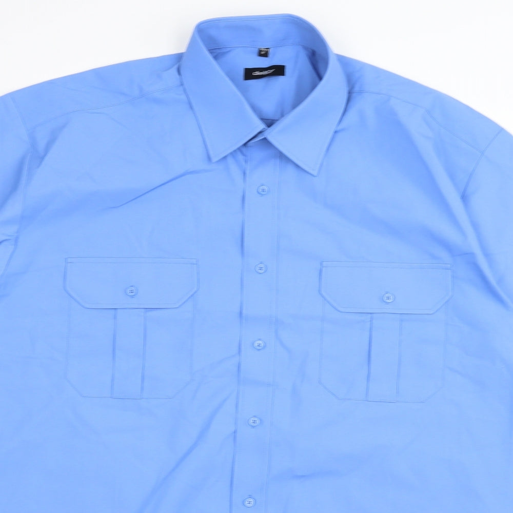 disley Mens Blue    Dress Shirt Size 17