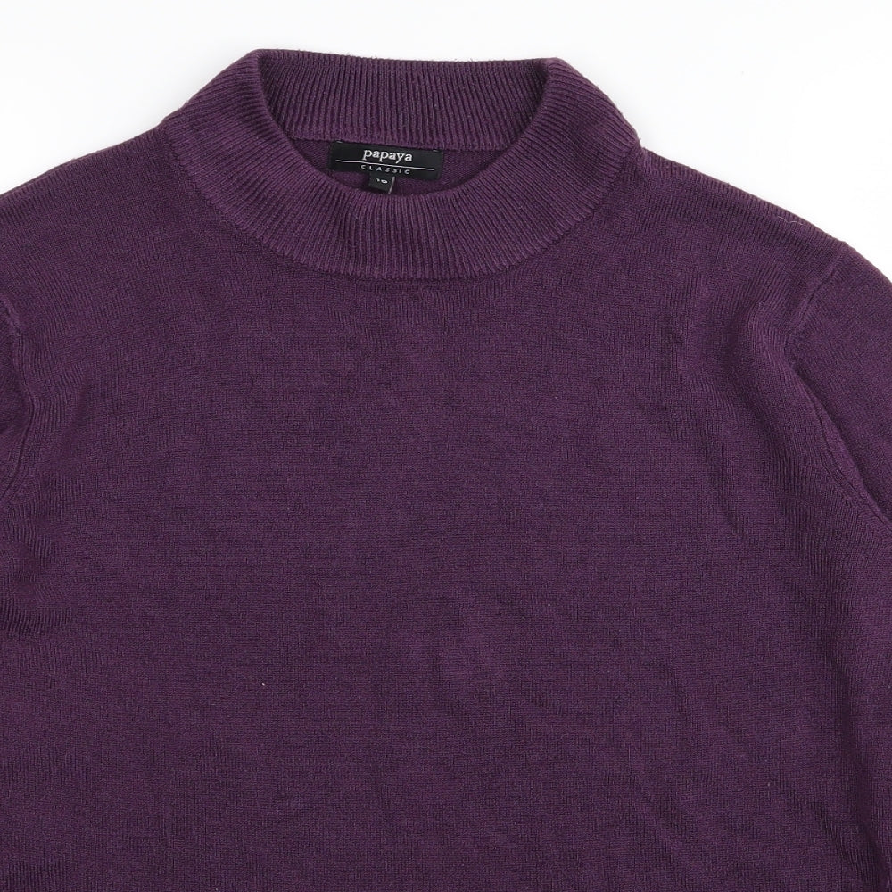 Papaya Womens Purple   Basic T-Shirt Size 16