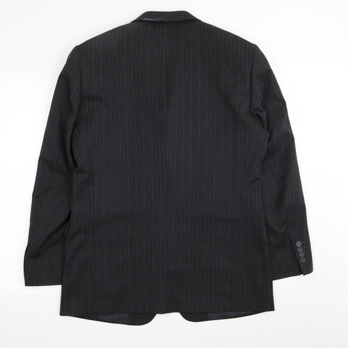 Taylor & Wright Mens Black Striped  Jacket Blazer Size 40