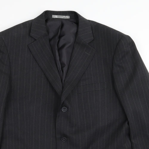 Taylor & Wright Mens Black Striped  Jacket Blazer Size 40