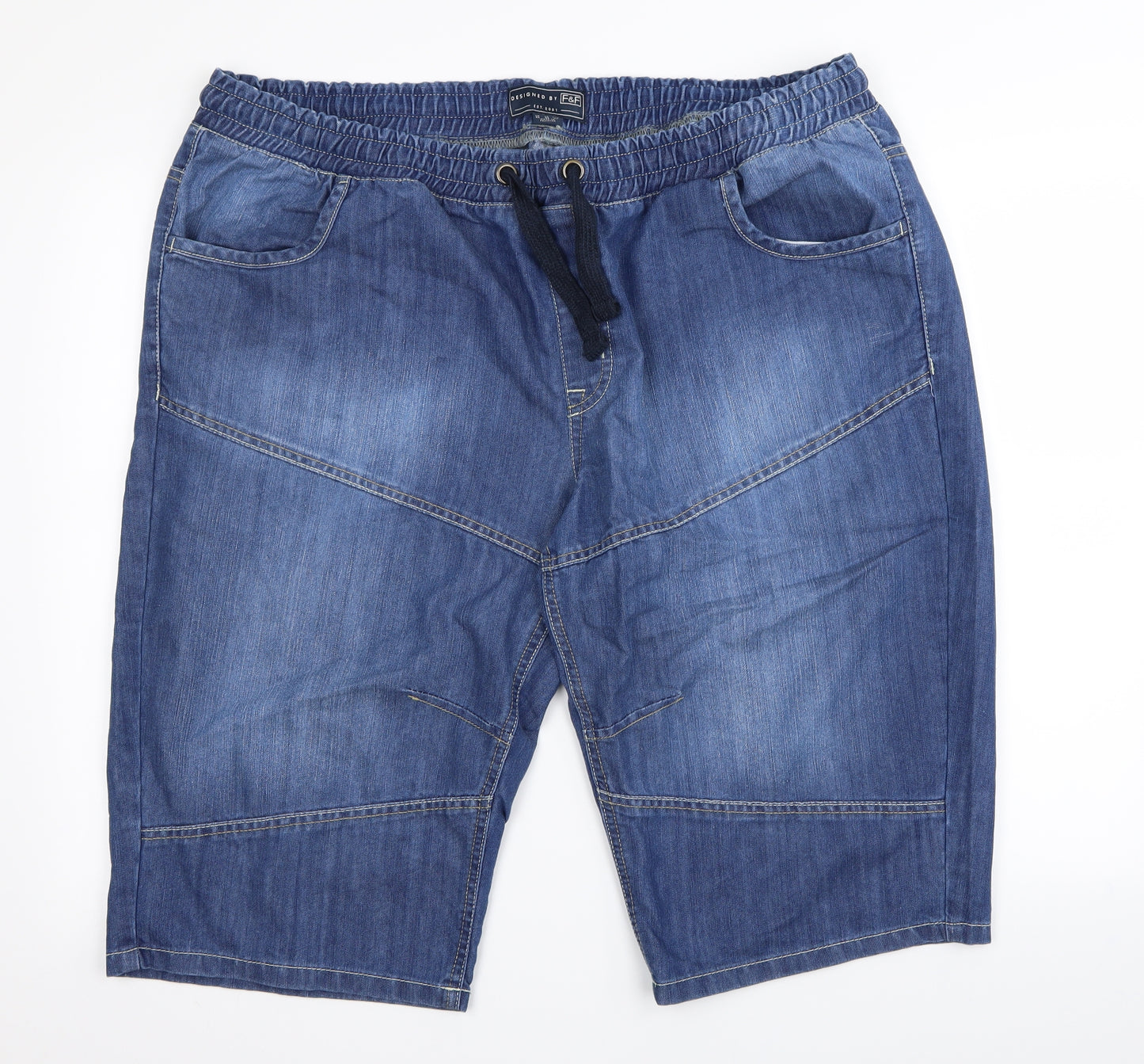 F&F Mens Blue   Chino Shorts Size 44