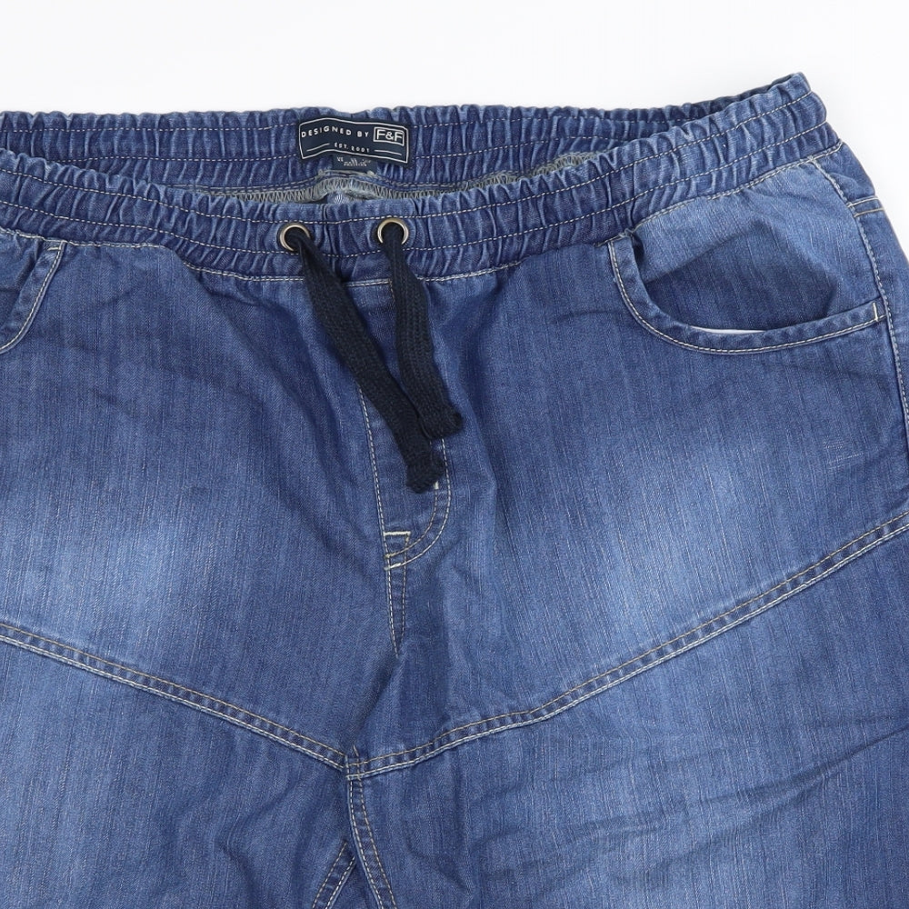 F&F Mens Blue   Chino Shorts Size 44
