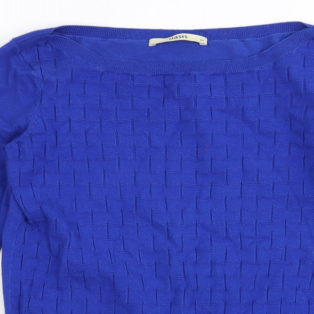 Oasis Womens Blue   Basic T-Shirt Size XS