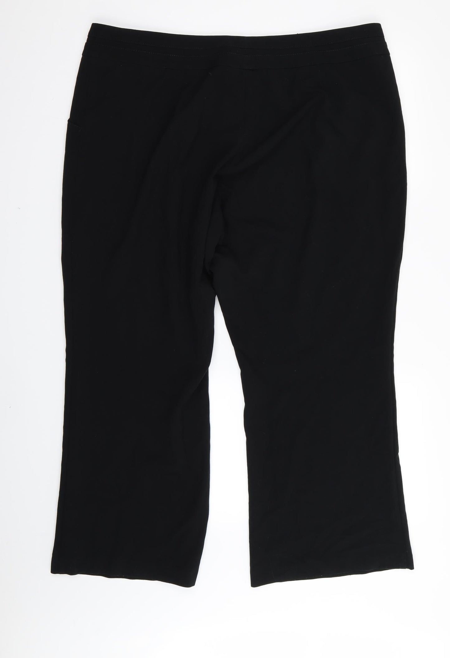 M&S Womens Black   Trousers  Size 20 L28 in