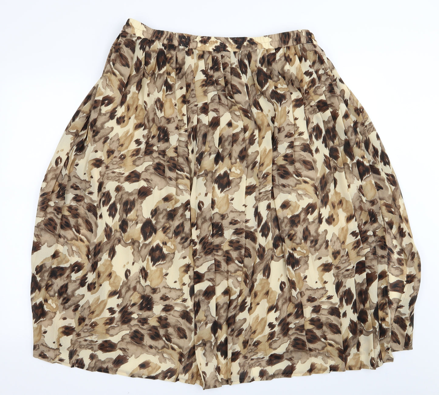 Classic Womens Brown Animal Print  Flare Skirt Size 20  - Stretch waistband