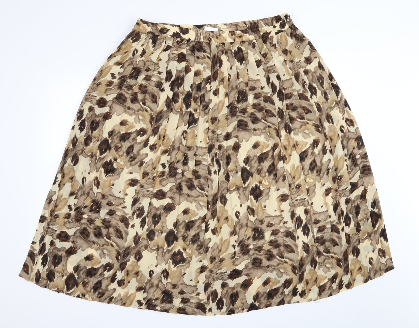 Classic Womens Brown Animal Print  Flare Skirt Size 20  - Stretch waistband