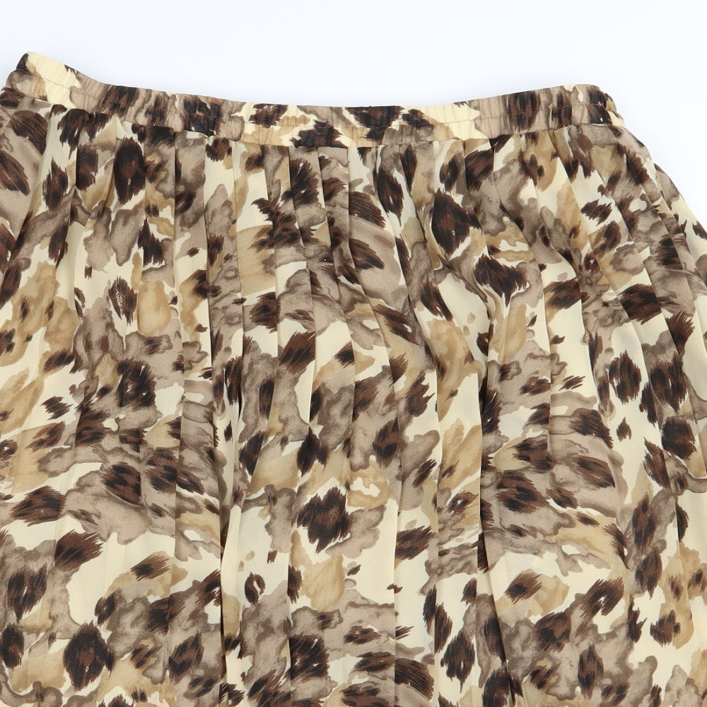Classic Womens Brown Animal Print  Flare Skirt Size 20  - Stretch waistband