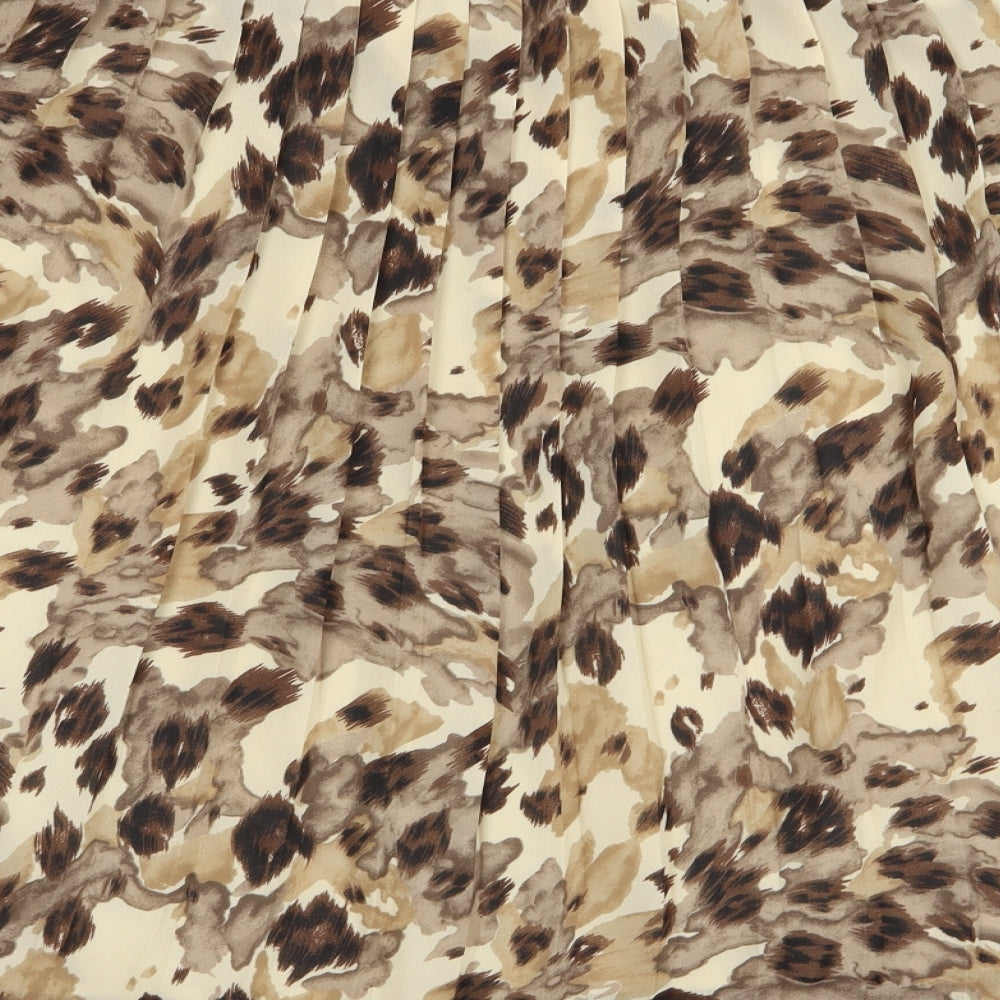 Classic Womens Brown Animal Print  Flare Skirt Size 20  - Stretch waistband
