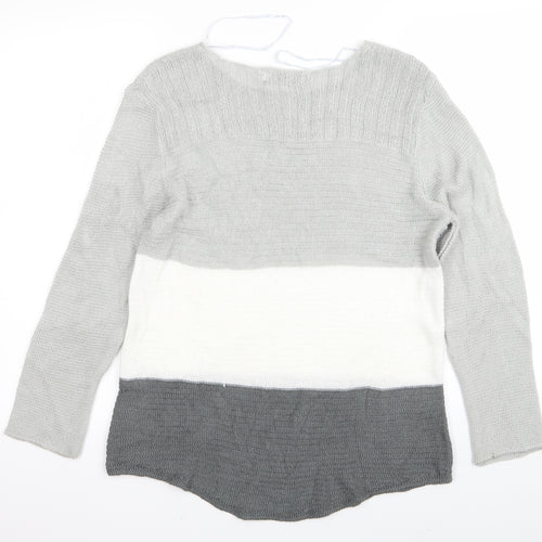 Femme Womens Grey   Pullover Jumper Size S