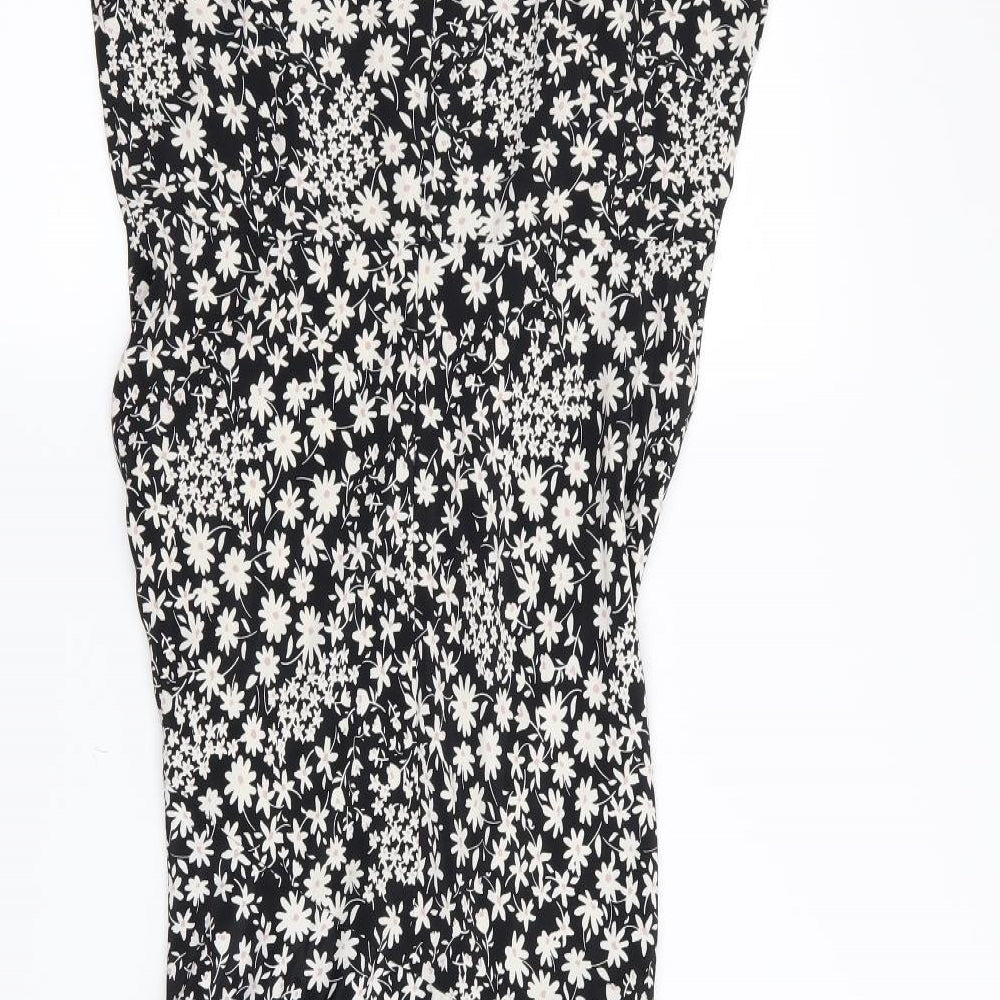 Primark Womens Black Floral  Fit & Flare  Size 10