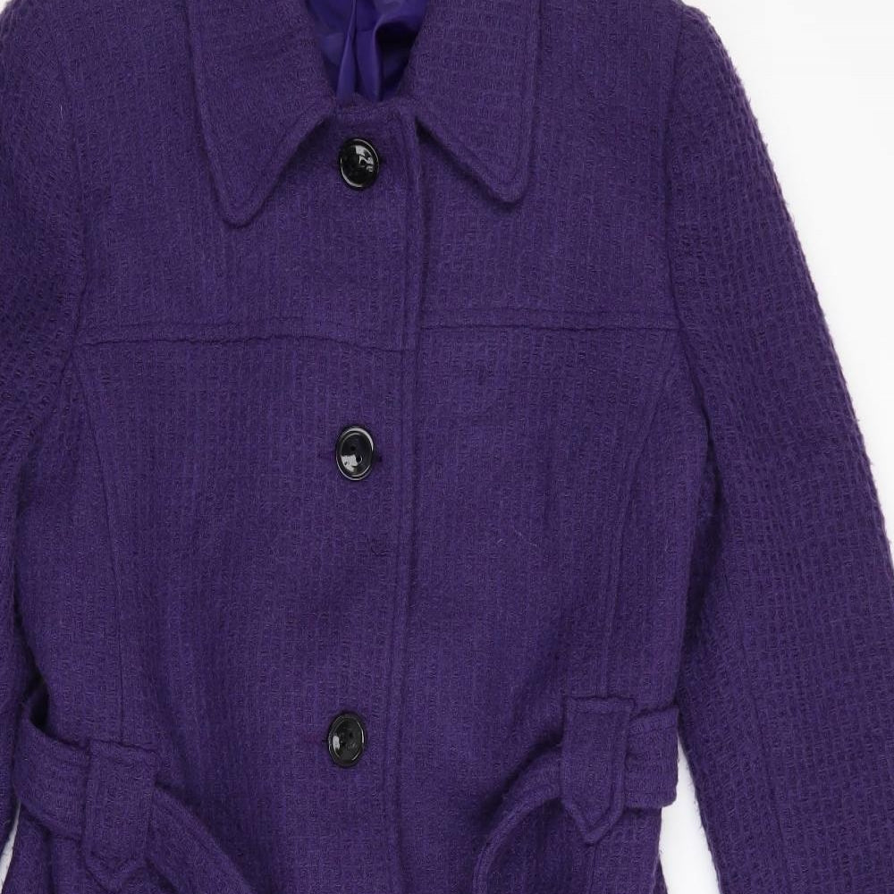 androse Womens Purple   Overcoat Coat Size 14