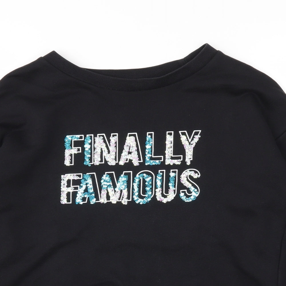 River Island Girls Black   Pullover Jumper Size 11-12 Years