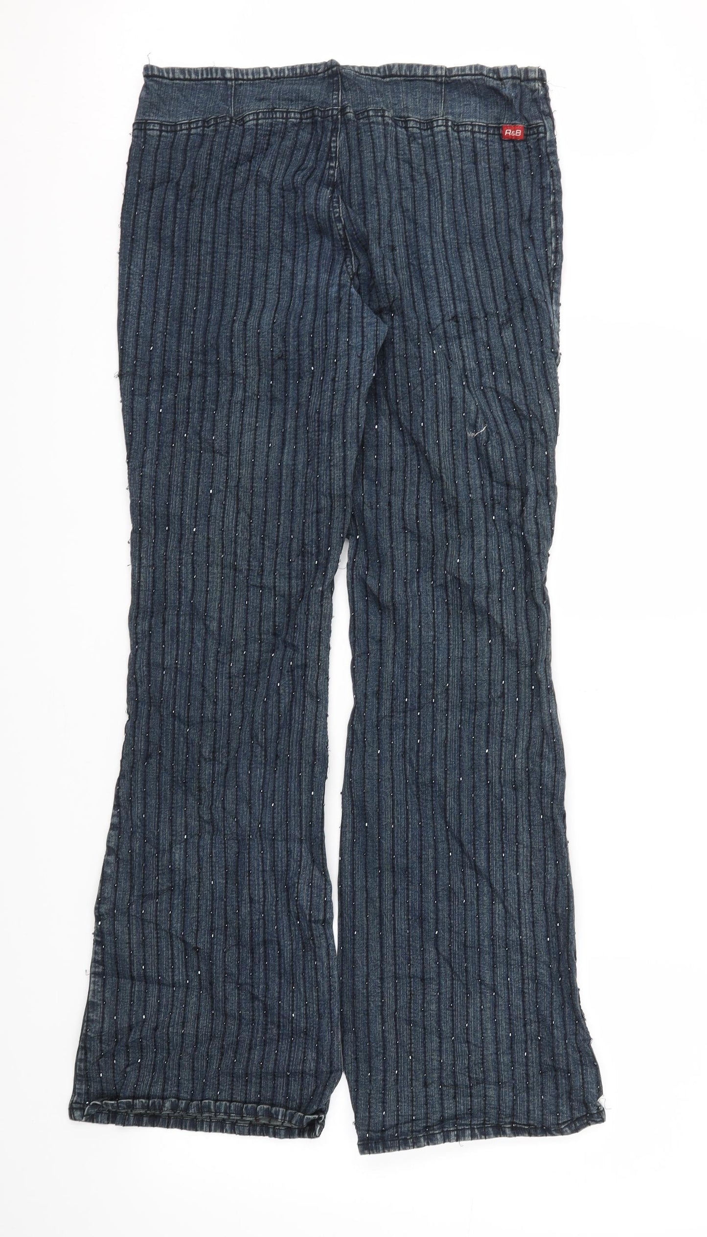 R&B Womens Blue   Straight Jeans Size 14 L31 in