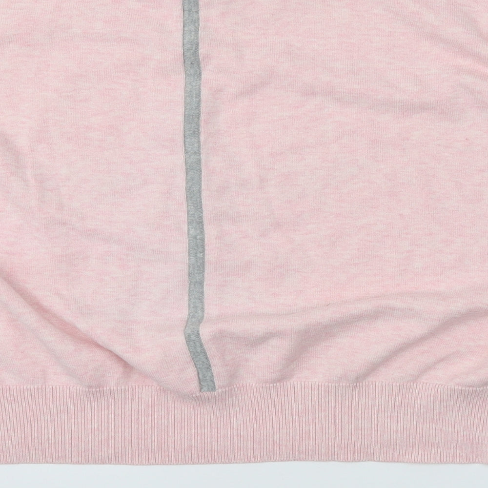 M&S Womens Pink Argyle/Diamond  Pullover Jumper Size L
