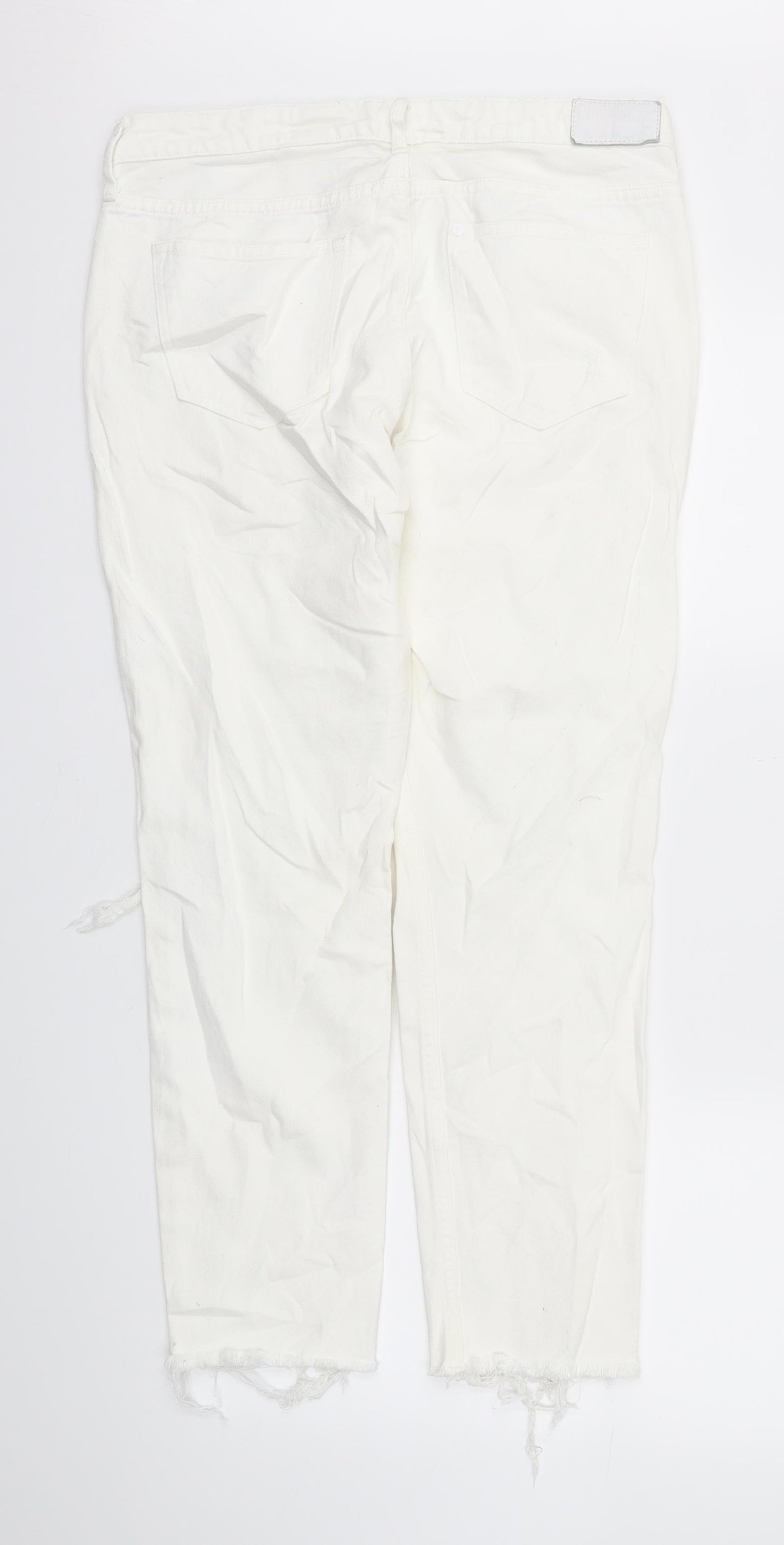 H&M Womens White   Straight Jeans Size 34 L28 in