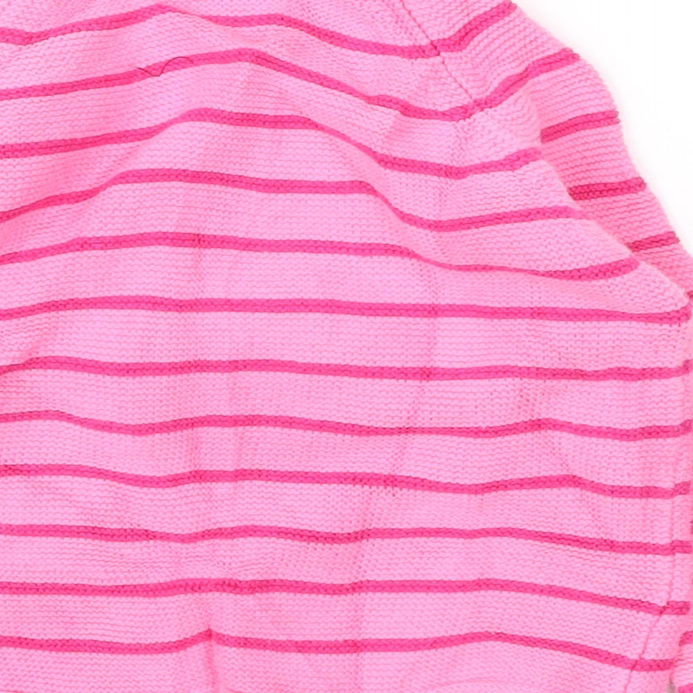 Joules Girls Pink Striped  Pullover Jumper Size 12-18 Months