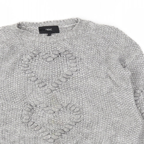 Next  Womens Grey Argyle/Diamond  Pullover Jumper Size 10