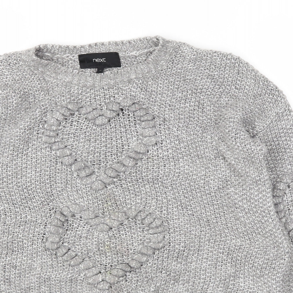 Next  Womens Grey Argyle/Diamond  Pullover Jumper Size 10