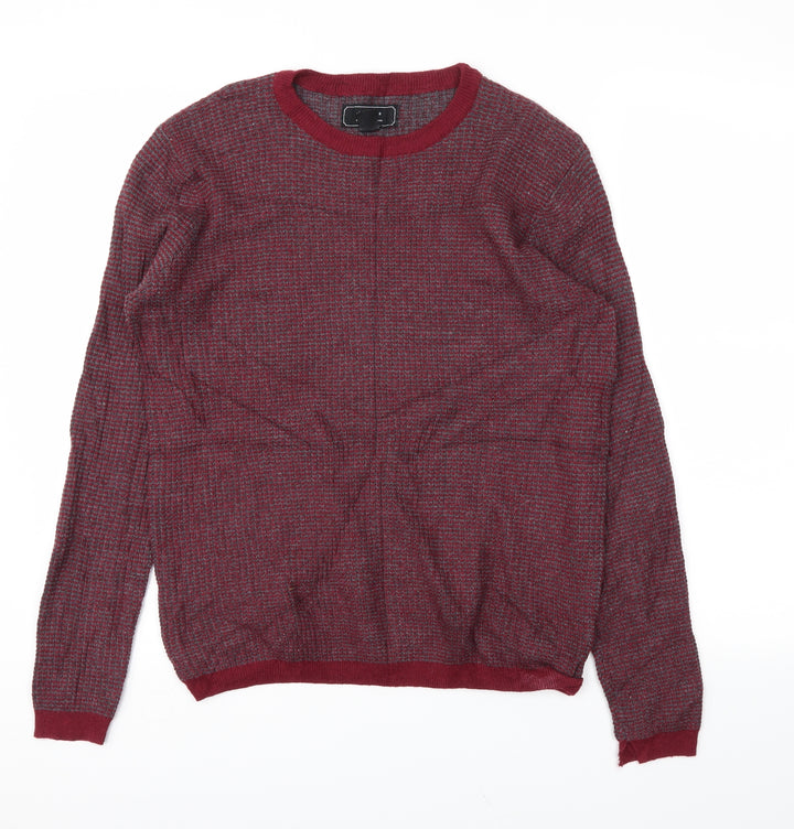 21 MEN Mens Red   Pullover Sweatshirt Size S