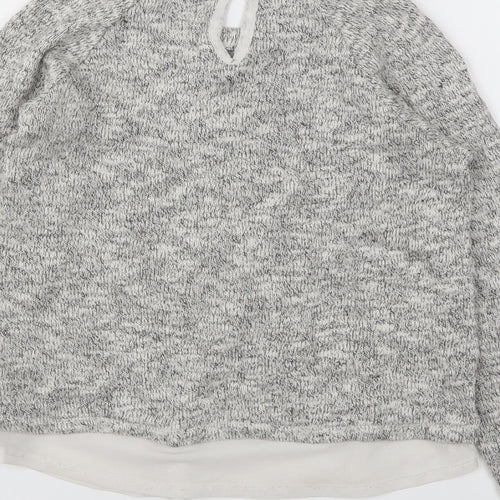 George Girls Grey   Pullover Jumper Size 10-11 Years