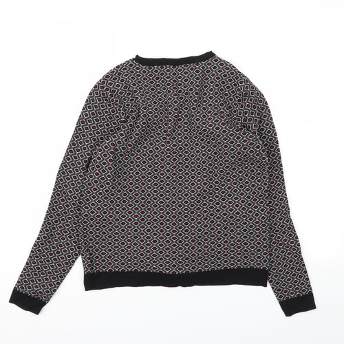 Papaya Womens Black Argyle/Diamond  Pullover Jumper Size 12