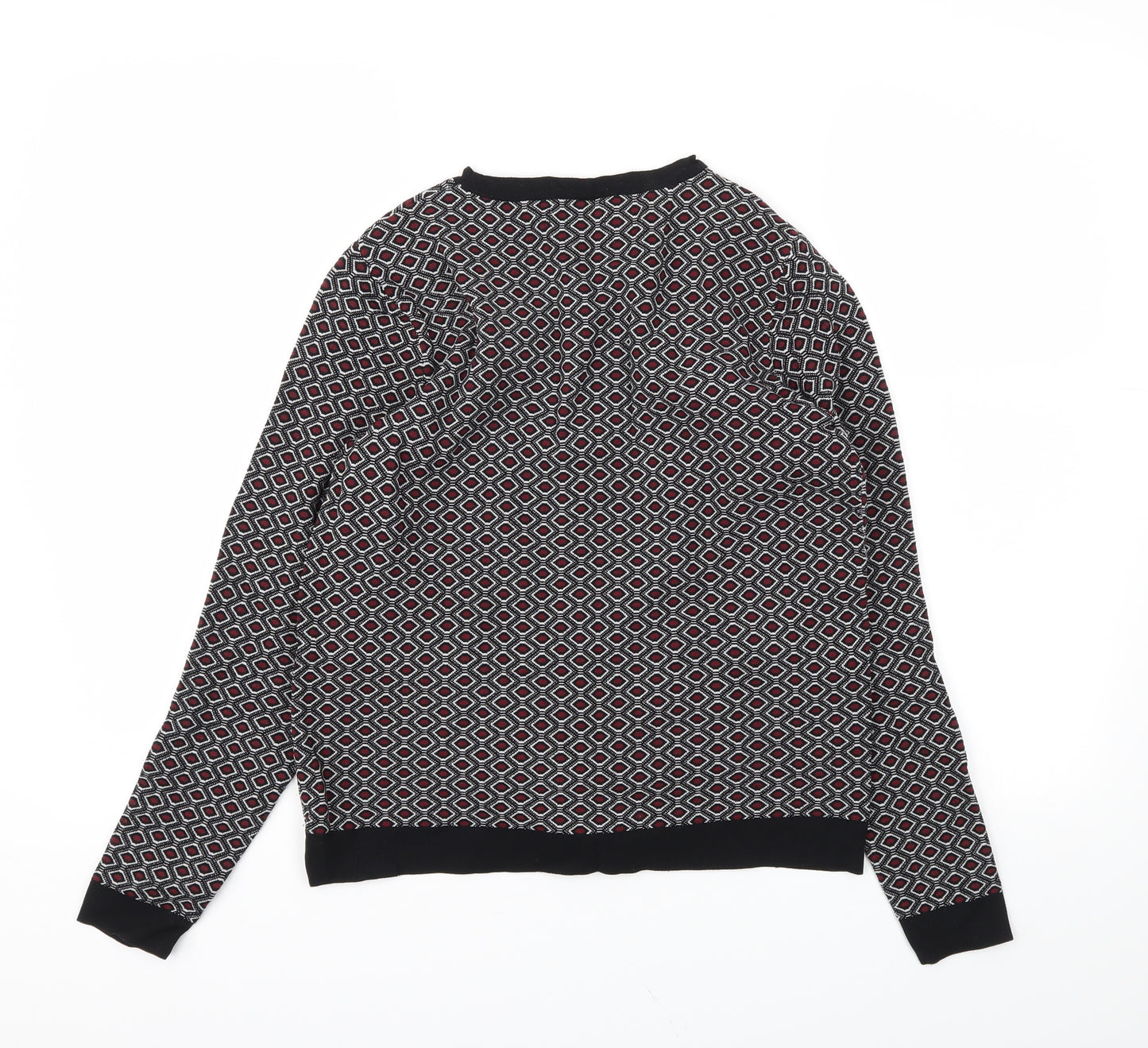 Papaya Womens Black Argyle/Diamond  Pullover Jumper Size 12