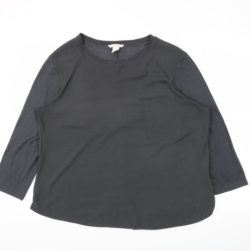 H&M Womens Grey   Basic T-Shirt Size L