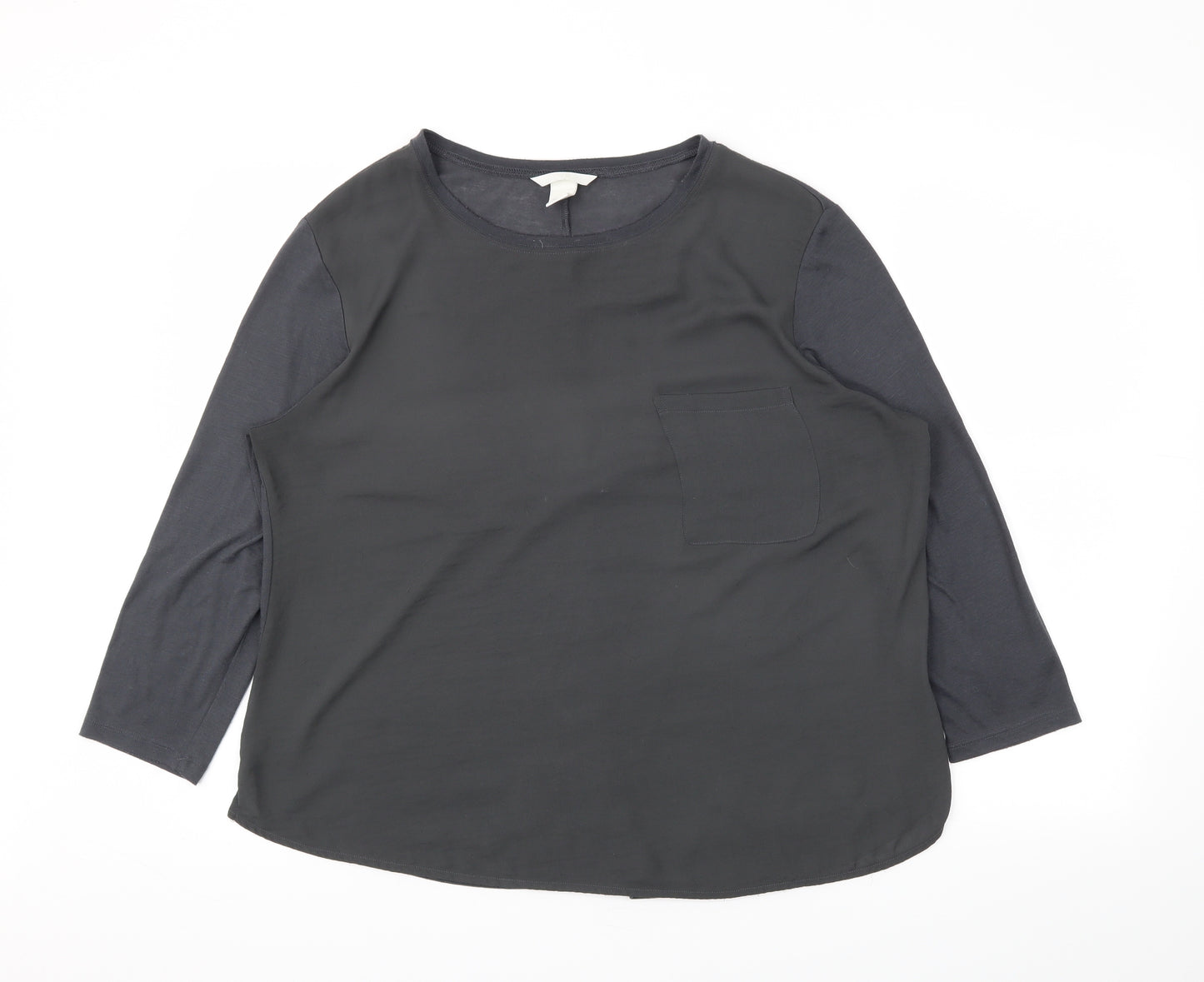H&M Womens Grey   Basic T-Shirt Size L