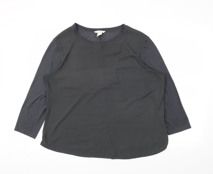 H&M Womens Grey   Basic T-Shirt Size L