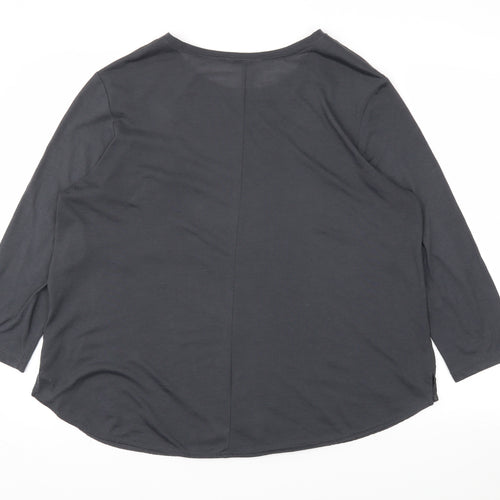 H&M Womens Grey   Basic T-Shirt Size L