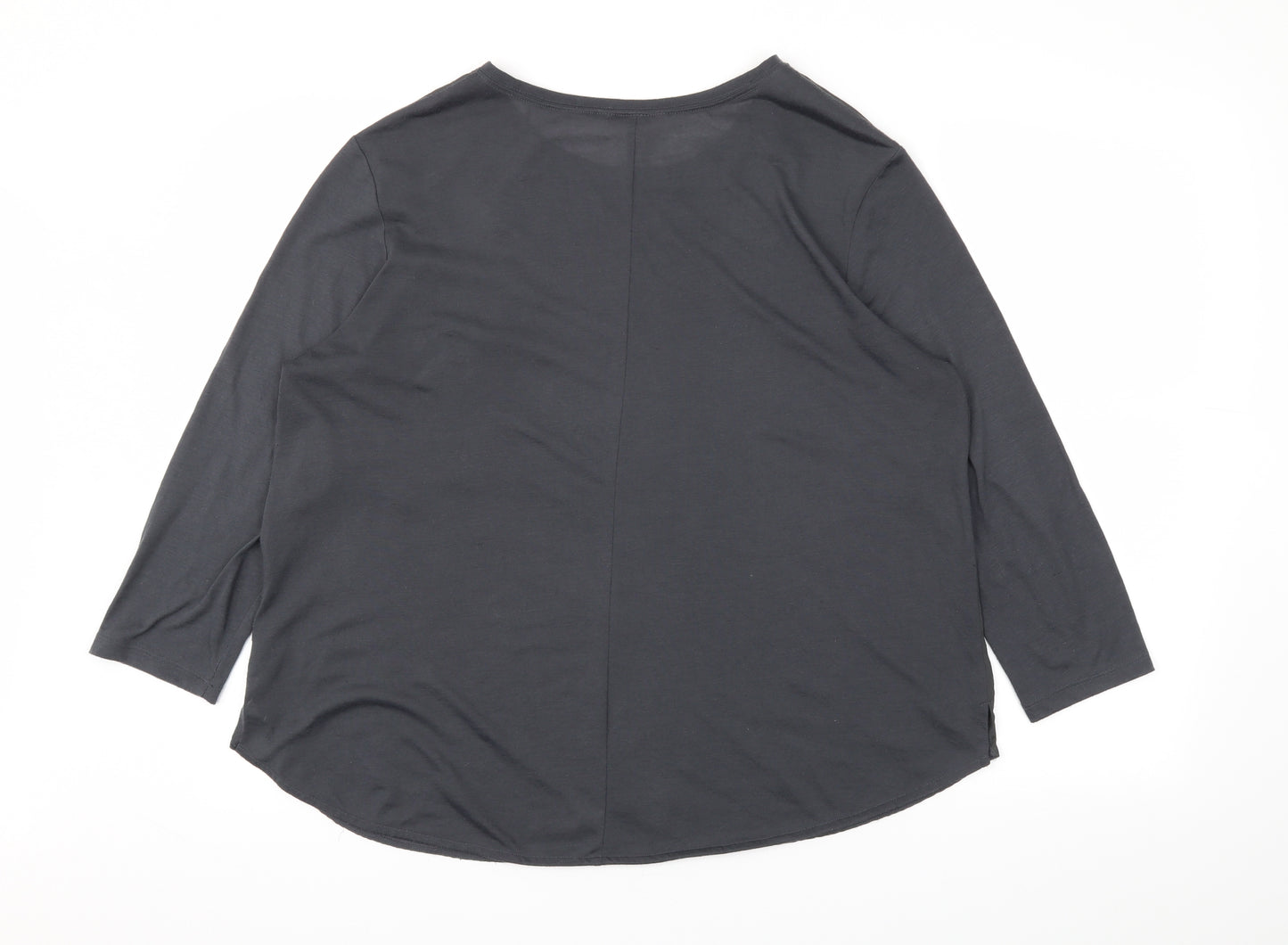 H&M Womens Grey   Basic T-Shirt Size L