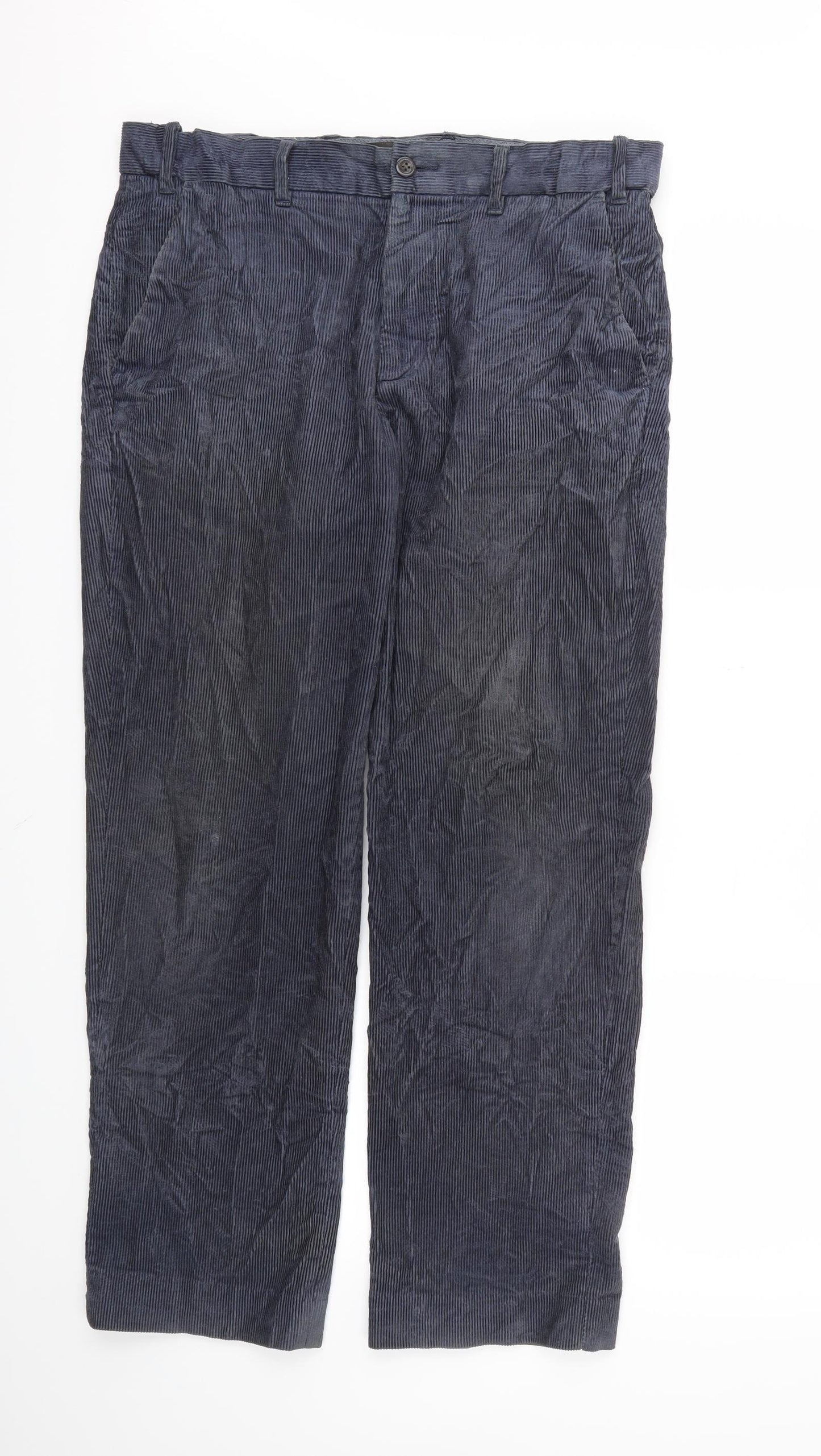 M&S Mens Blue   Trousers  Size 34 L29 in