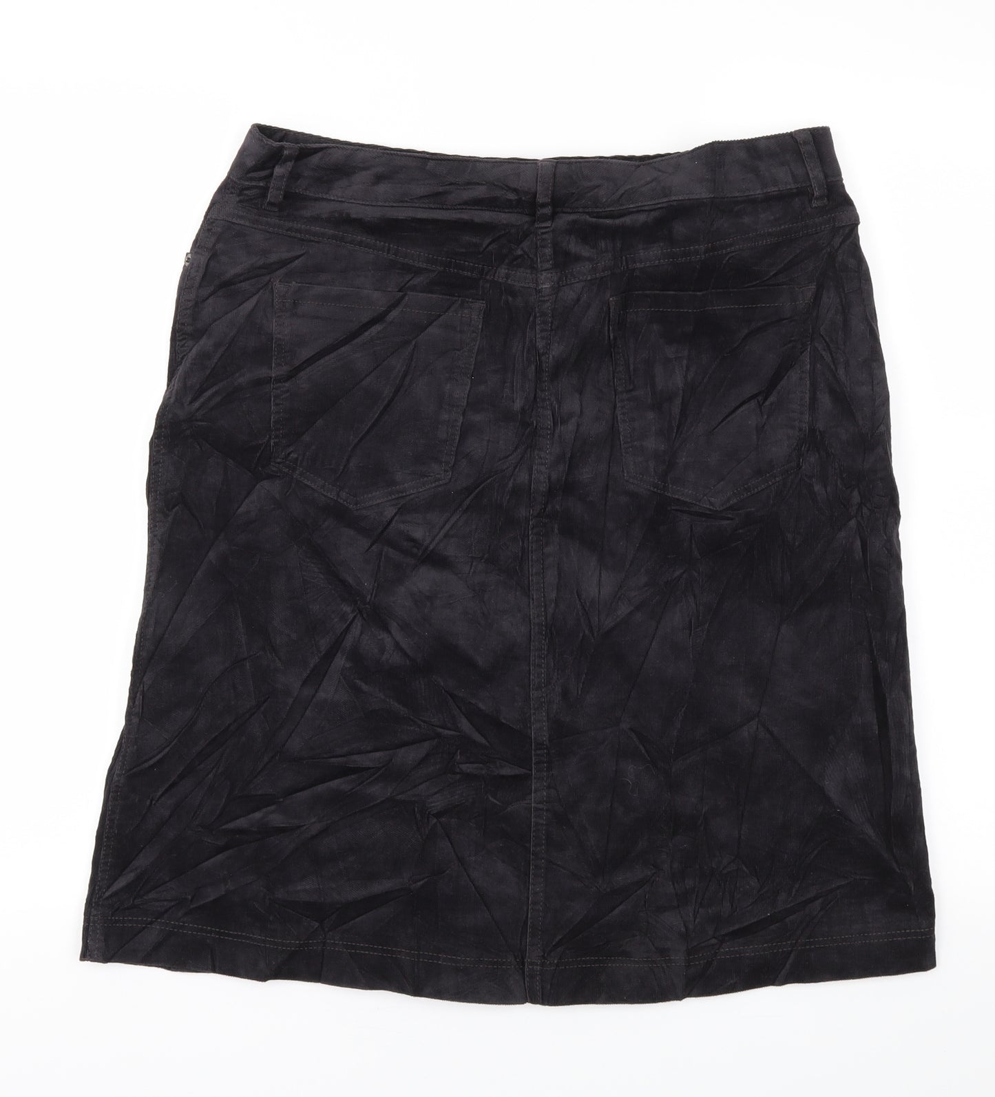 M&S Womens Black   A-Line Skirt Size 14