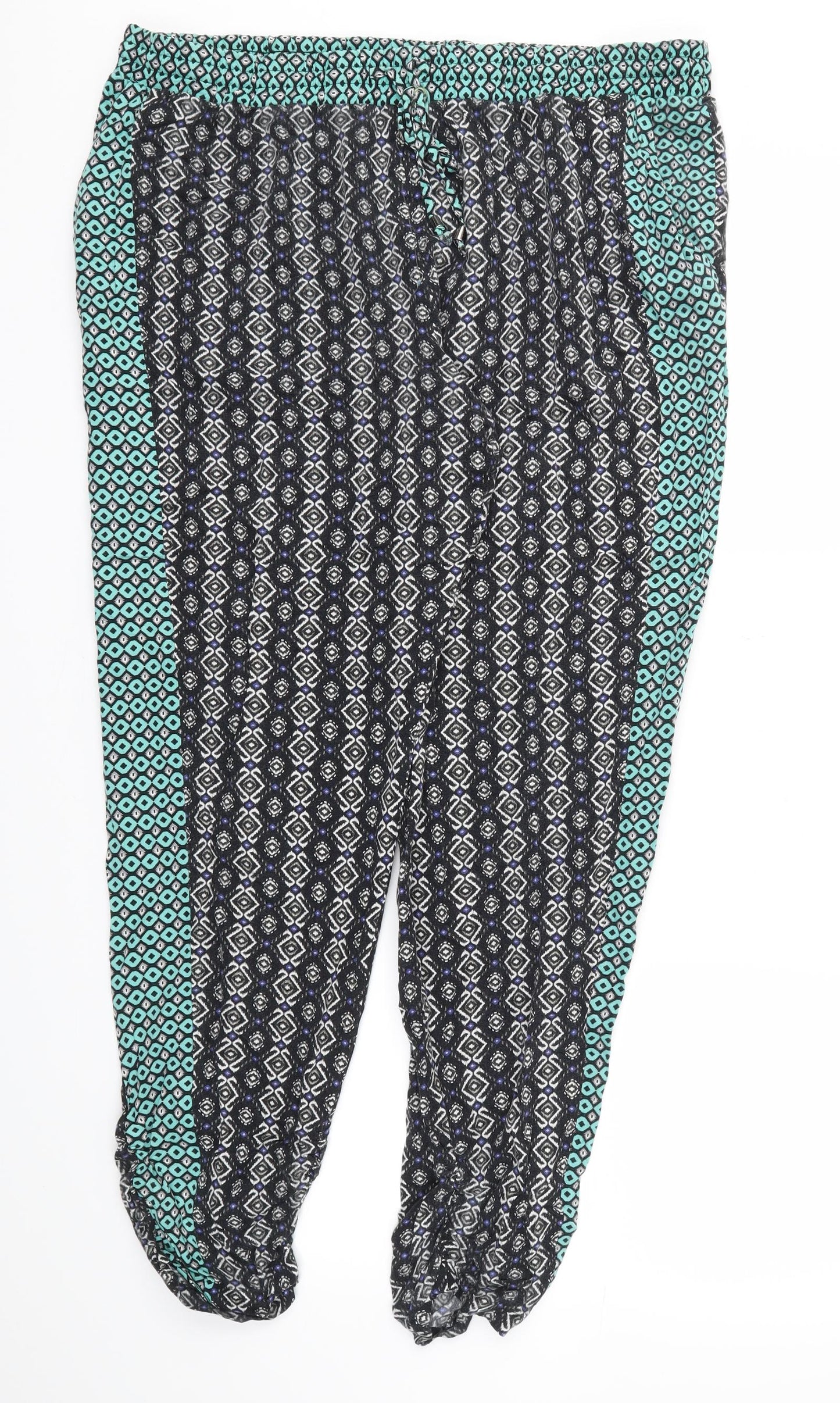 TU Womens Green Argyle/Diamond  Jegging Trousers Size 16 L30 in - Stretch waistband