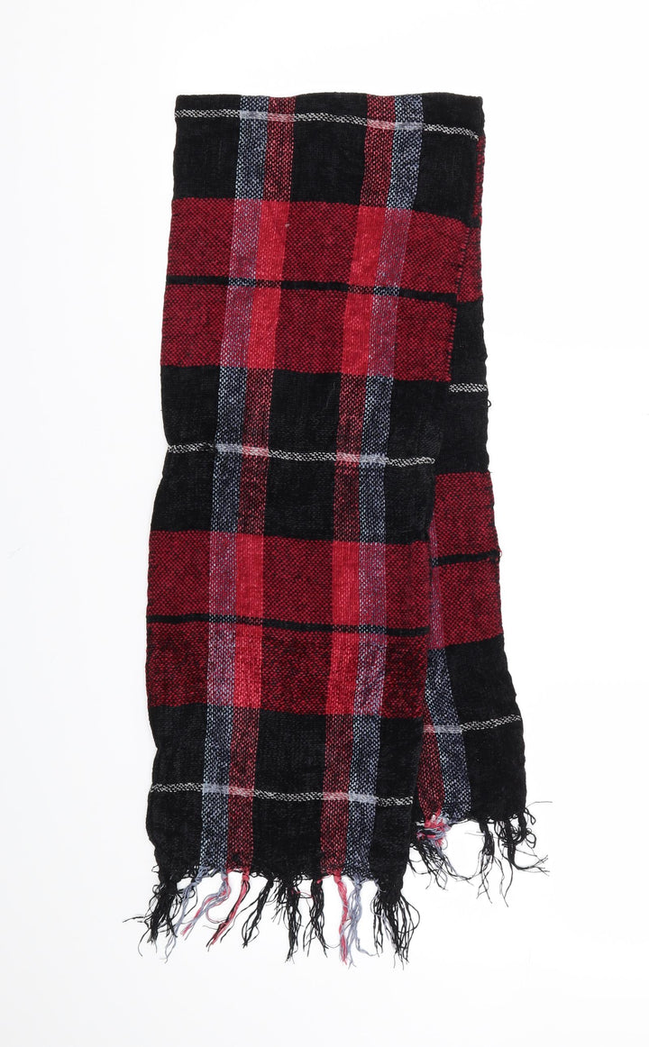 Preworn Womens Red Check   Scarf