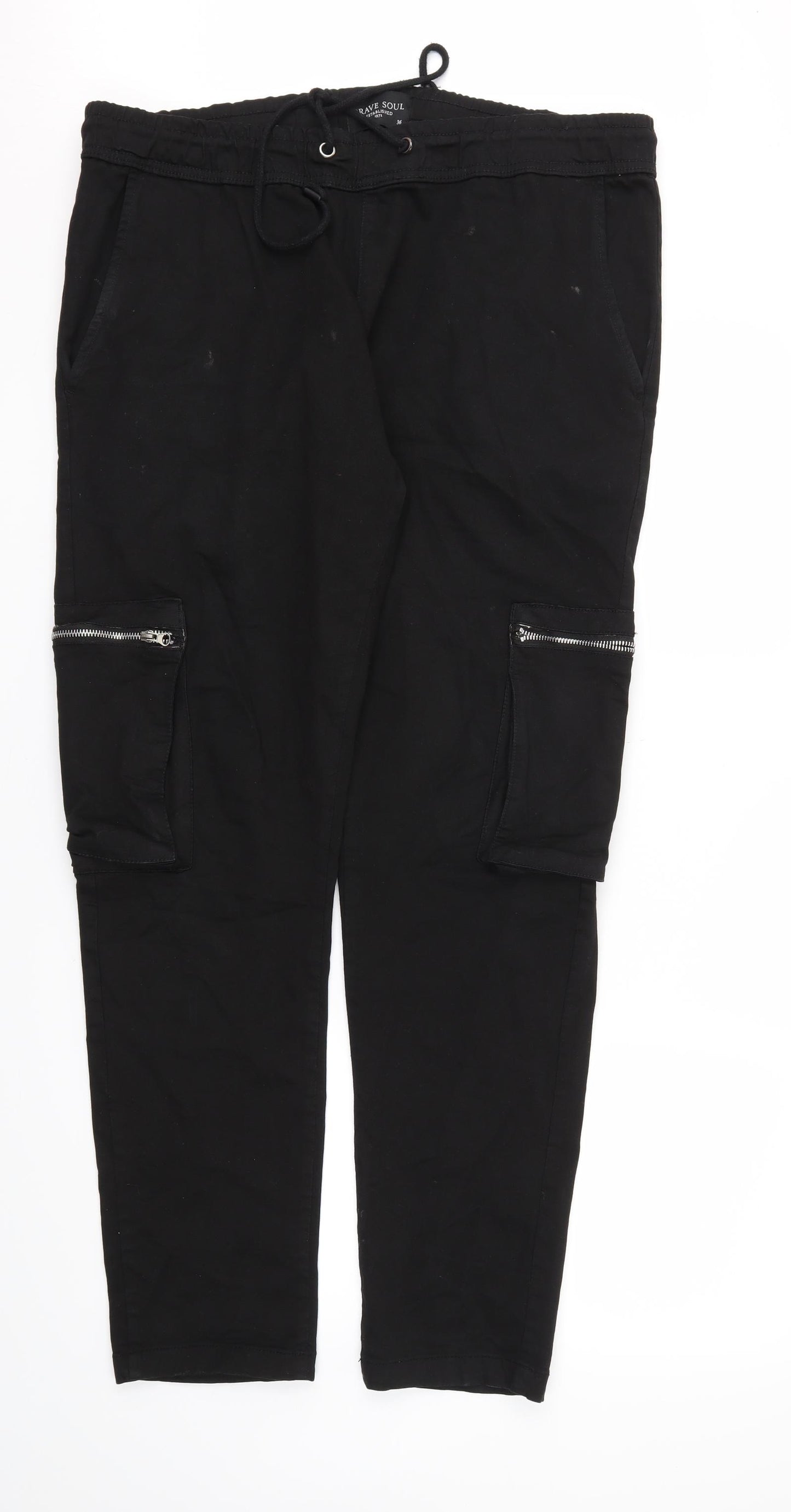 Brave Soul Womens Black   Trousers  Size 36 L31 in