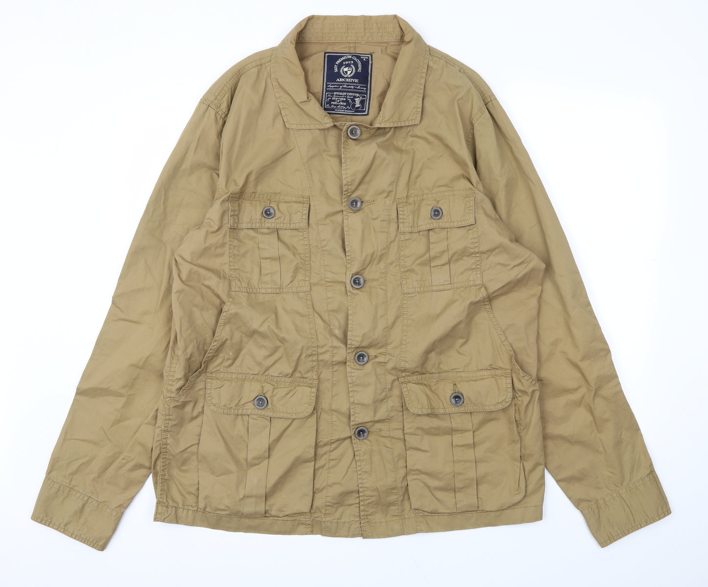 Easy Mens Beige   Jacket Coat Size L