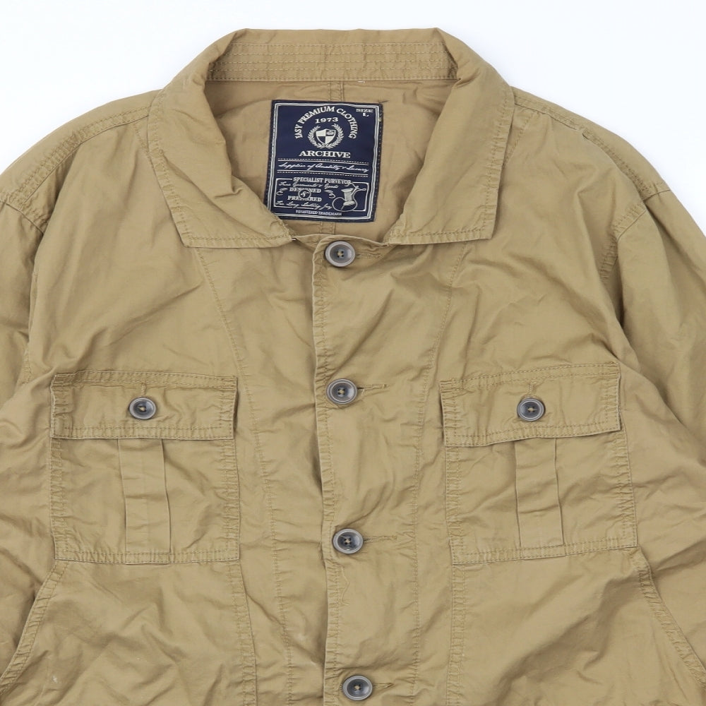 Easy Mens Beige   Jacket Coat Size L