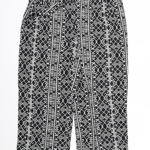 Papaya Womens Black Camouflage  Trousers  Size 16 L27 in